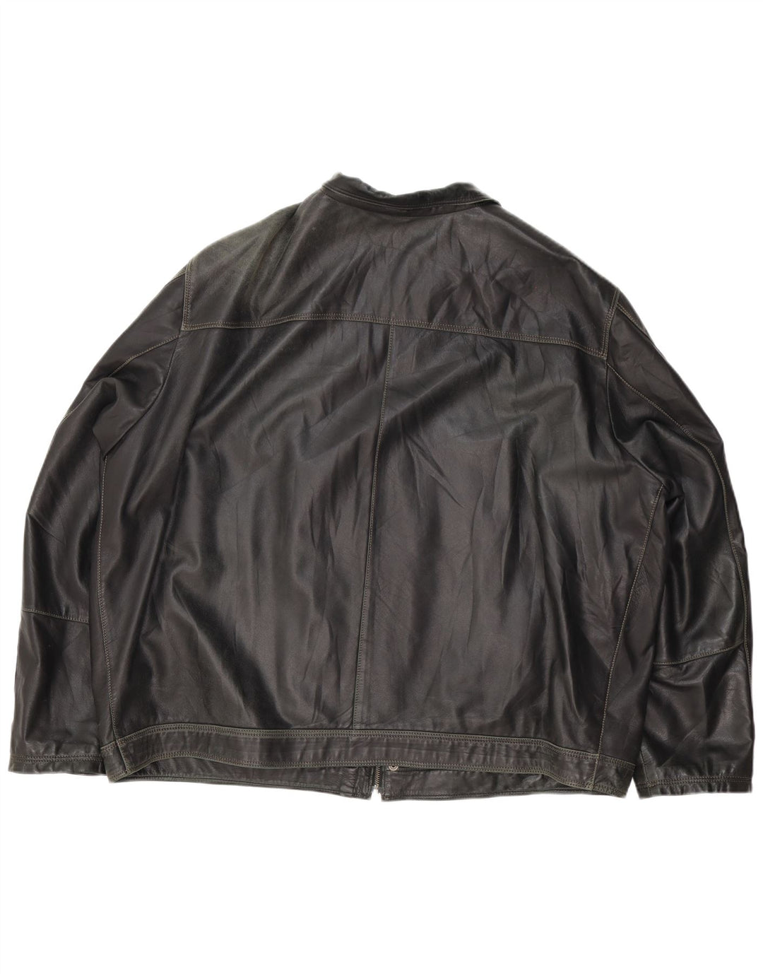 Giacca in pelle vintage da uomo UK 44 2XL Nera