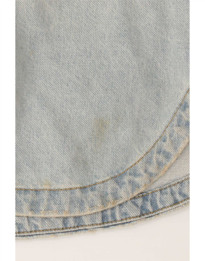 Camicia in denim oversize da donna Zara UK 10 piccola in cotone blu