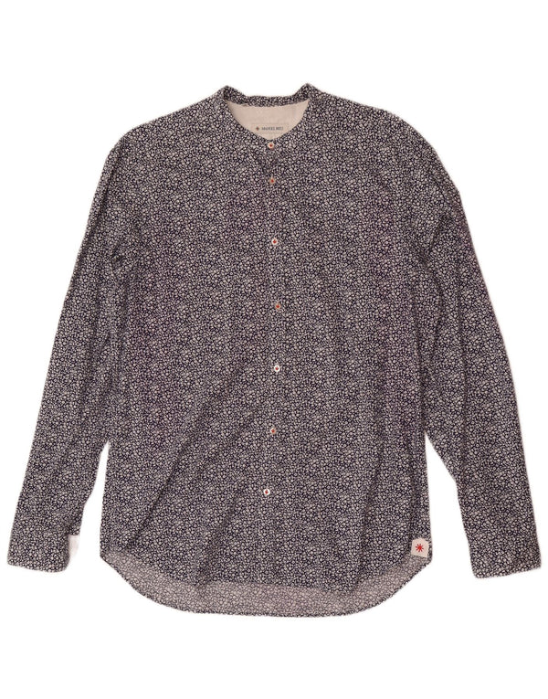 Camicia da uomo Manuel Ritz taglia 42 16 1/2 grande blu navy floreale