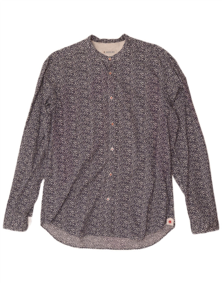 Camicia da uomo Manuel Ritz taglia 42 16 1/2 grande blu navy floreale