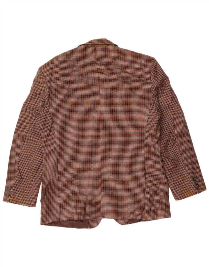 Giacca blazer corta da uomo Marks & Spencer UK 40 pied de poule marrone medio
