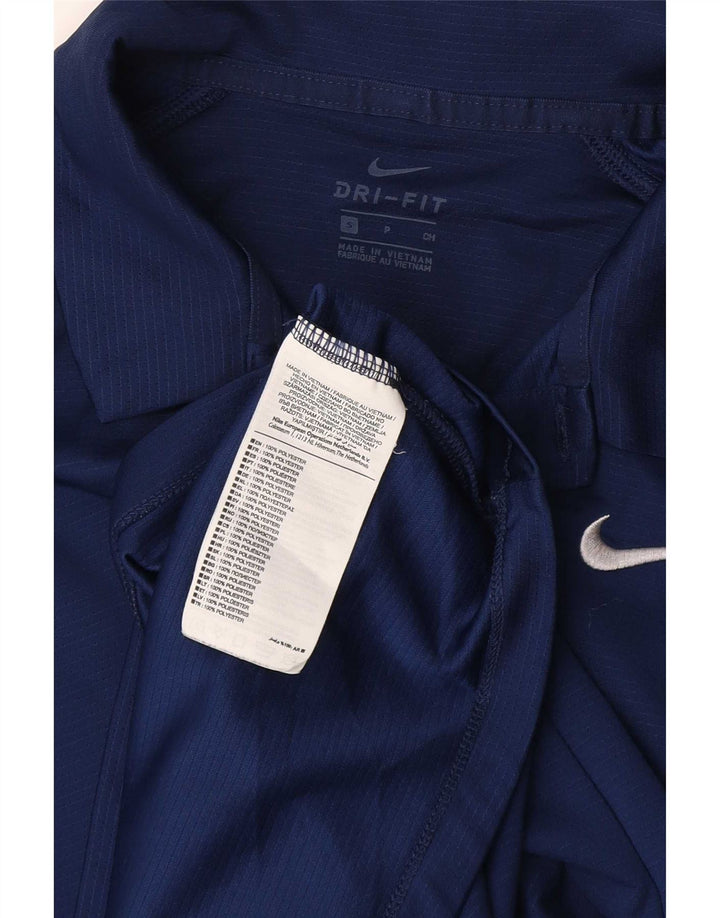 Polo Nike da uomo Dri Fit piccola in poliestere blu navy
