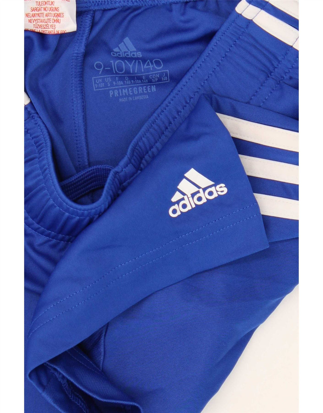 Pantaloncini sportivi Adidas Aeroready da ragazzo 9-10 anni in poliestere blu