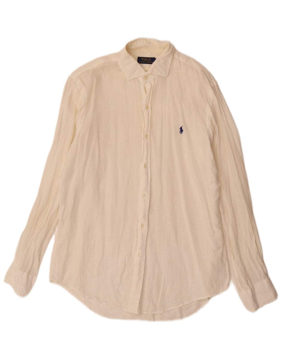 Polo Ralph Lauren Camicia da uomo in lino bianco sporco medio