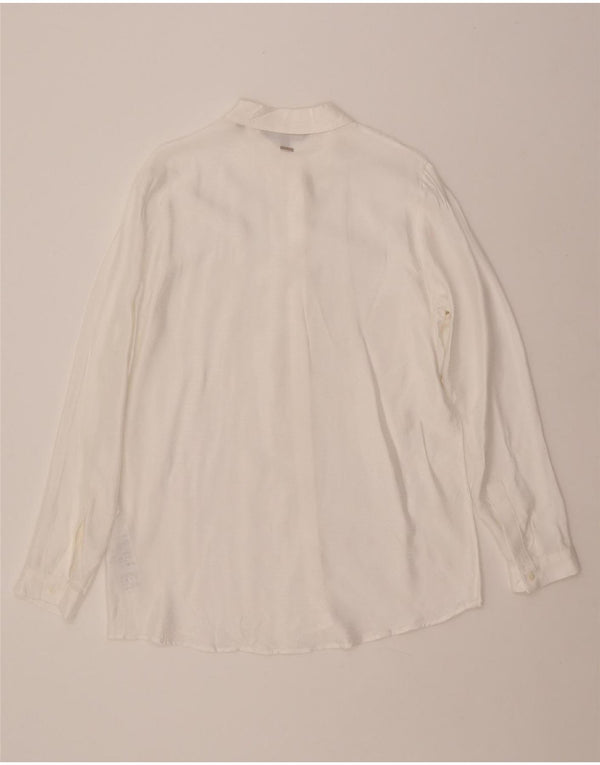 Camicia da donna ARMANI EXCHANGE UK 16 Viscosa gessata bianca grande