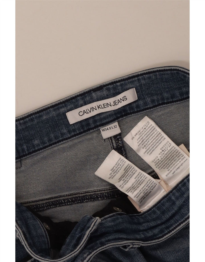 Jeans skinny da uomo Calvin Klein W34 L27 cotone blu