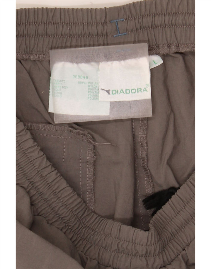 Pantaloni Tuta Uomo Diadora Large Grigi in Poliammide