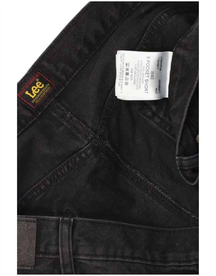 LEE Mens Denim Shorts W40 XL Black Cotton