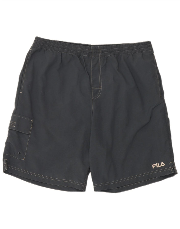 Pantaloncini sportivi Fila da uomo XL grigi in poliammide