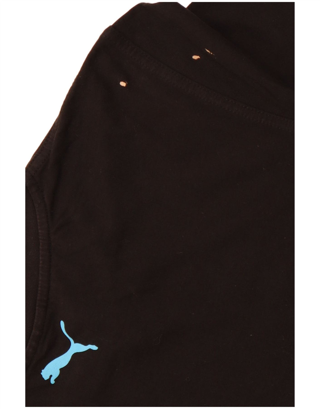 T-shirt grafica da donna PUMA Top UK 10 piccola in cotone nero