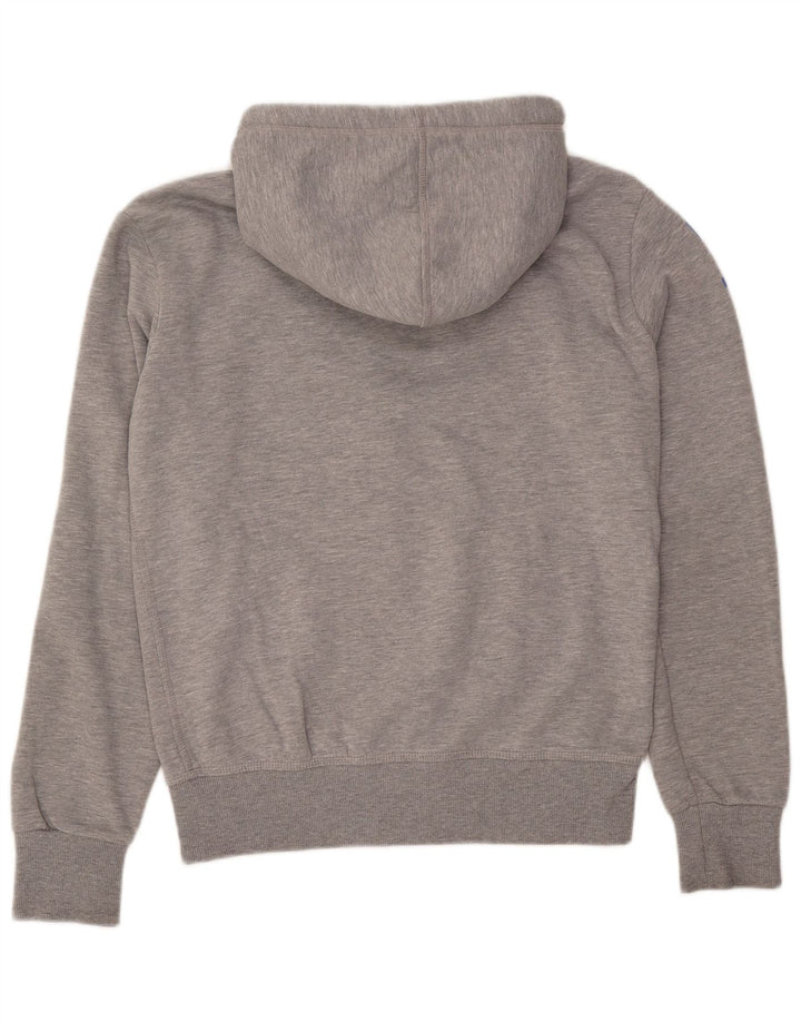 Maglione con cappuccio e zip grafica da uomo Superdry Poliestere grigio medio