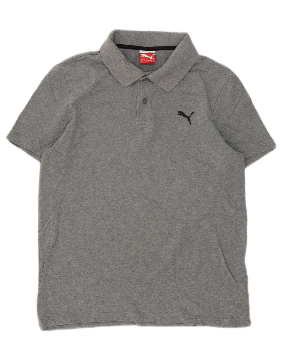 Polo da uomo Puma in cotone grigio medio