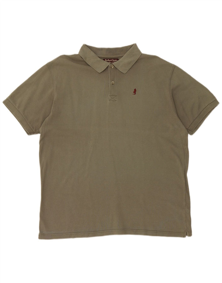 Polo da uomo Marlboro Classics XL in cotone verde