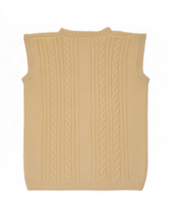 Canotta vintage da donna, canotta UK 12, beige medio