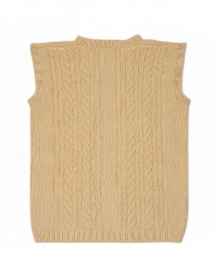Canotta vintage da donna, canotta UK 12, beige medio
