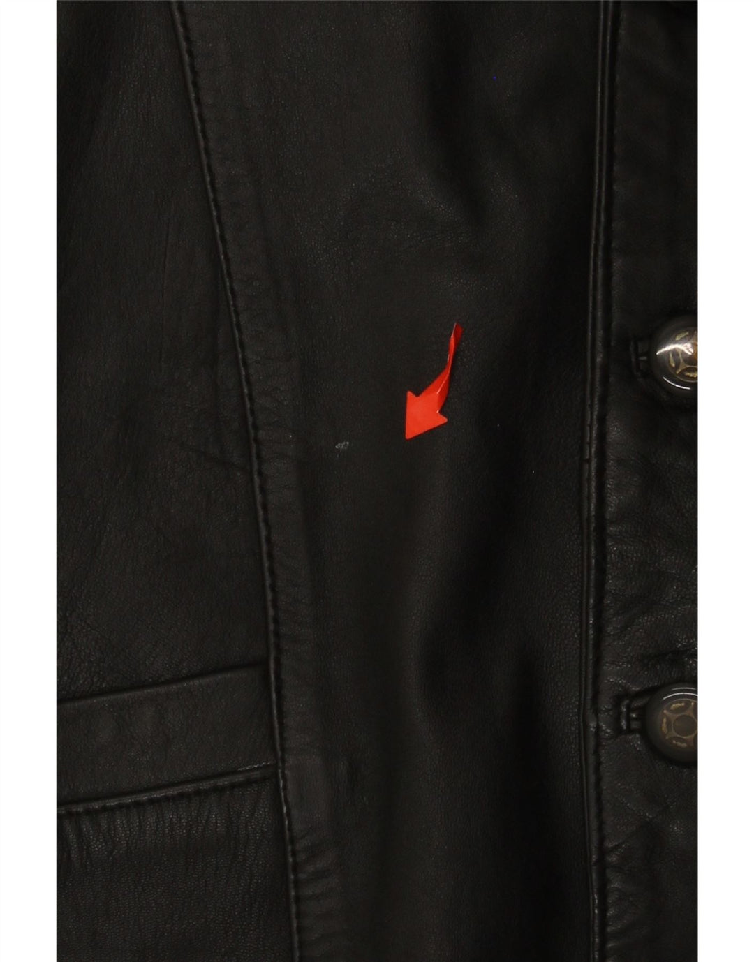 Gilet in pelle da uomo VINTAGE medio nero