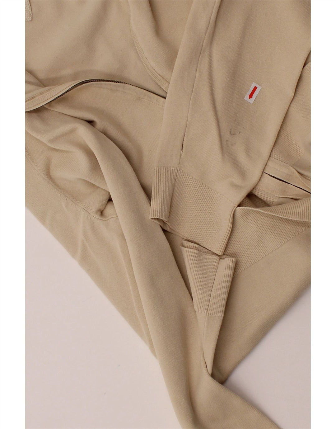 TOMMY HILFIGER Womens Cardigan Sweater UK 14 Medium Beige Cotton Vintage Tommy Hilfiger and Second-Hand Tommy Hilfiger from Messina Hembry 