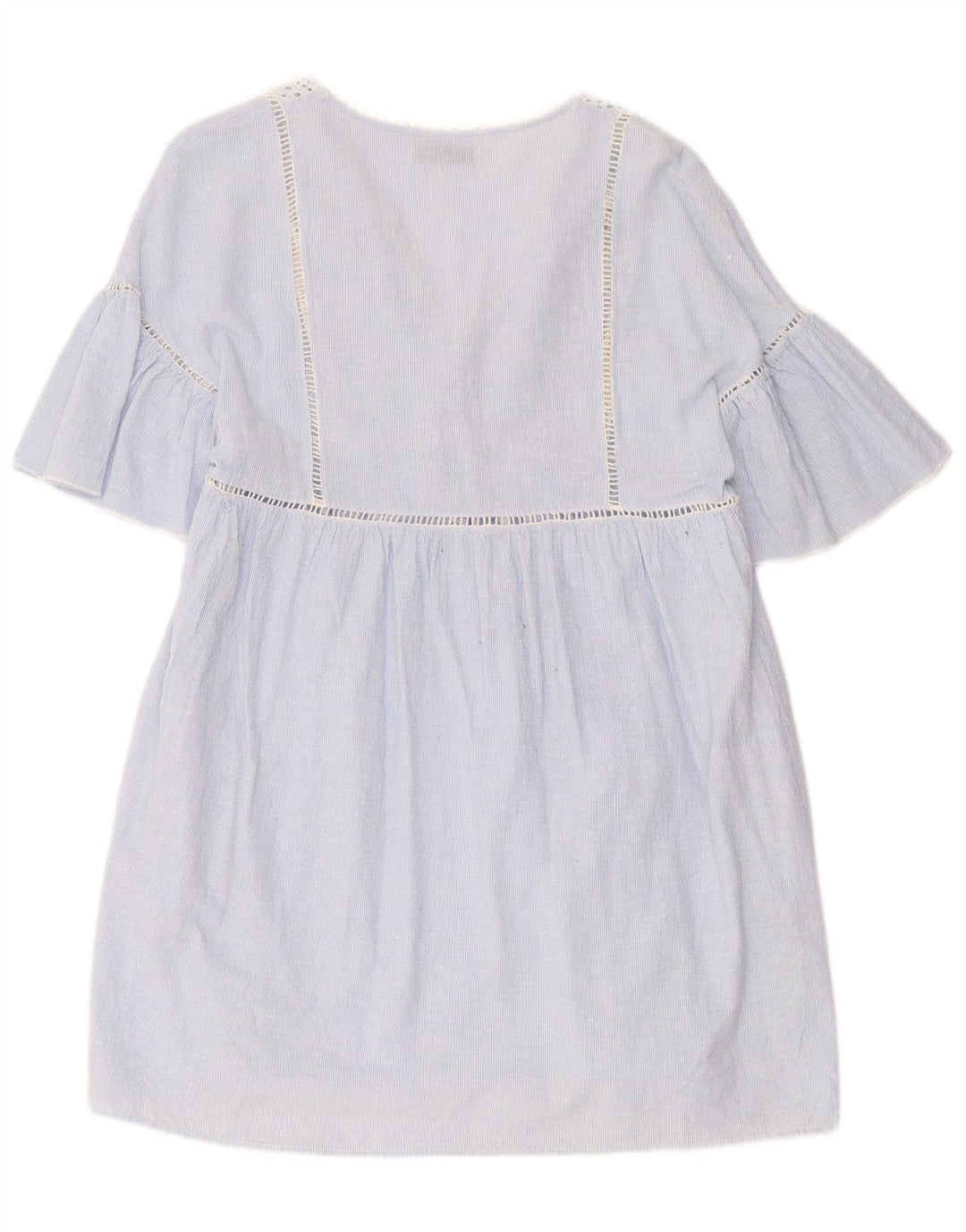 Abito a trapezio Trafaluc da donna Zara UK 12 gessato blu medio