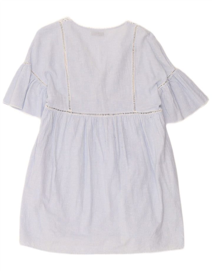 Abito a trapezio Trafaluc da donna Zara UK 12 gessato blu medio