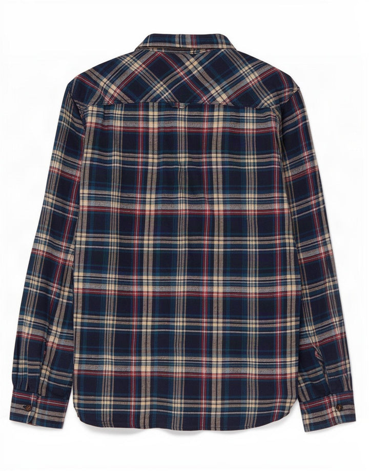 Camicia da uomo in flanella di White Stuff in cotone a quadri blu medio