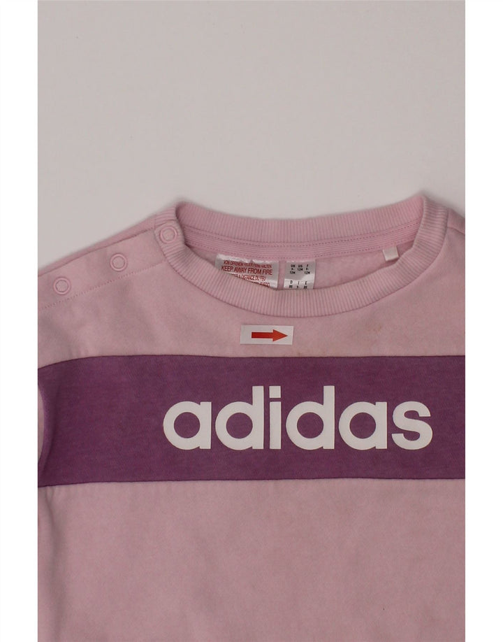 Felpa grafica ADIDAS per neonata, 9-12 mesi, color block rosa