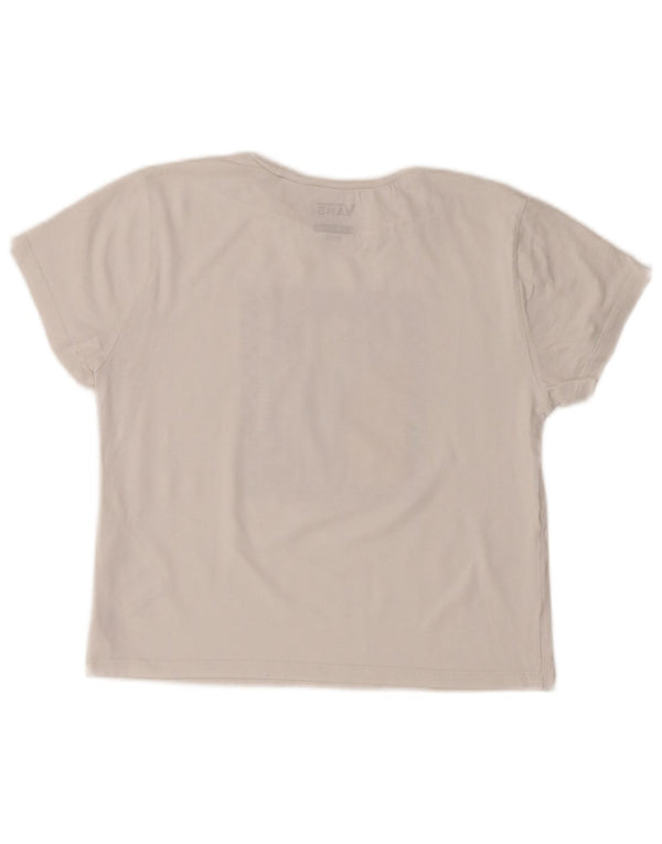T-shirt corta con grafica per ragazze Vans 14-15 anni, taglia grande, in cotone bianco