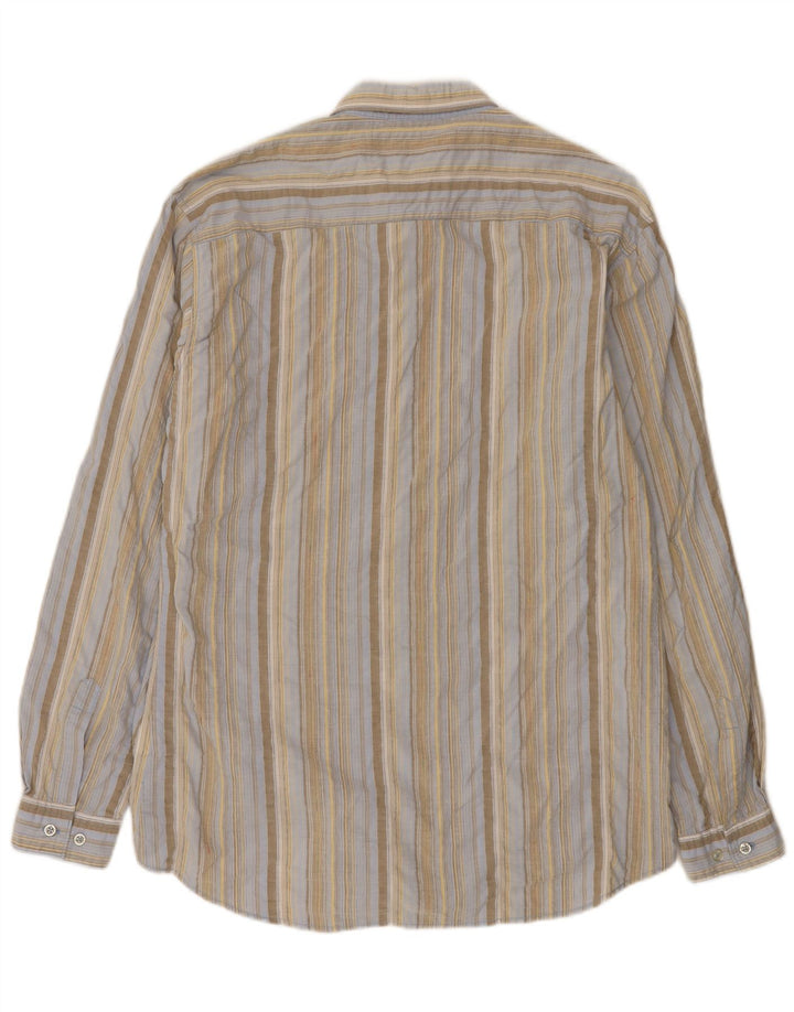 Camicia da uomo Marlboro Classics XL in cotone a righe blu