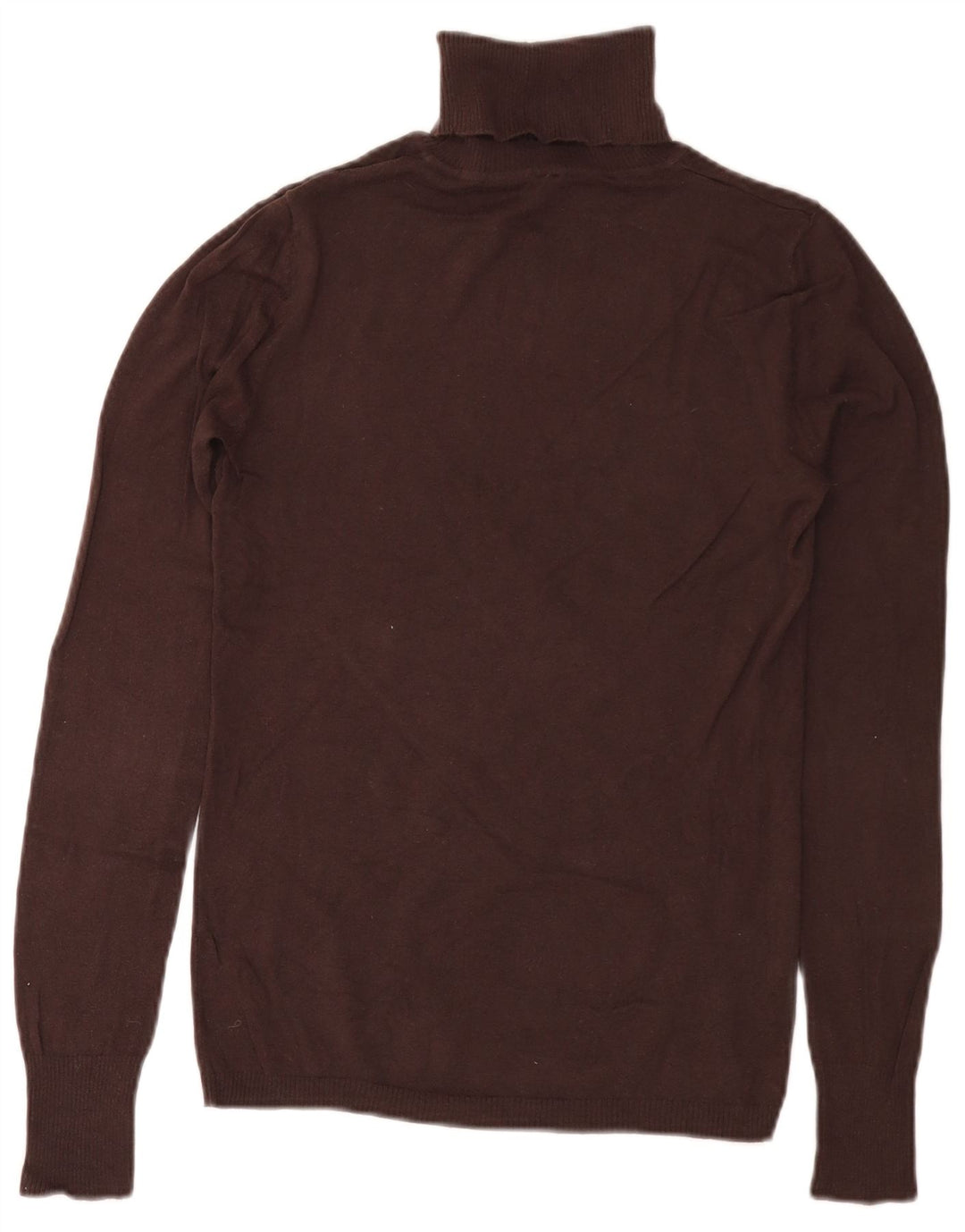 BENETTON Womens Roll Neck Jumper Sweater UK 10 Small Brown