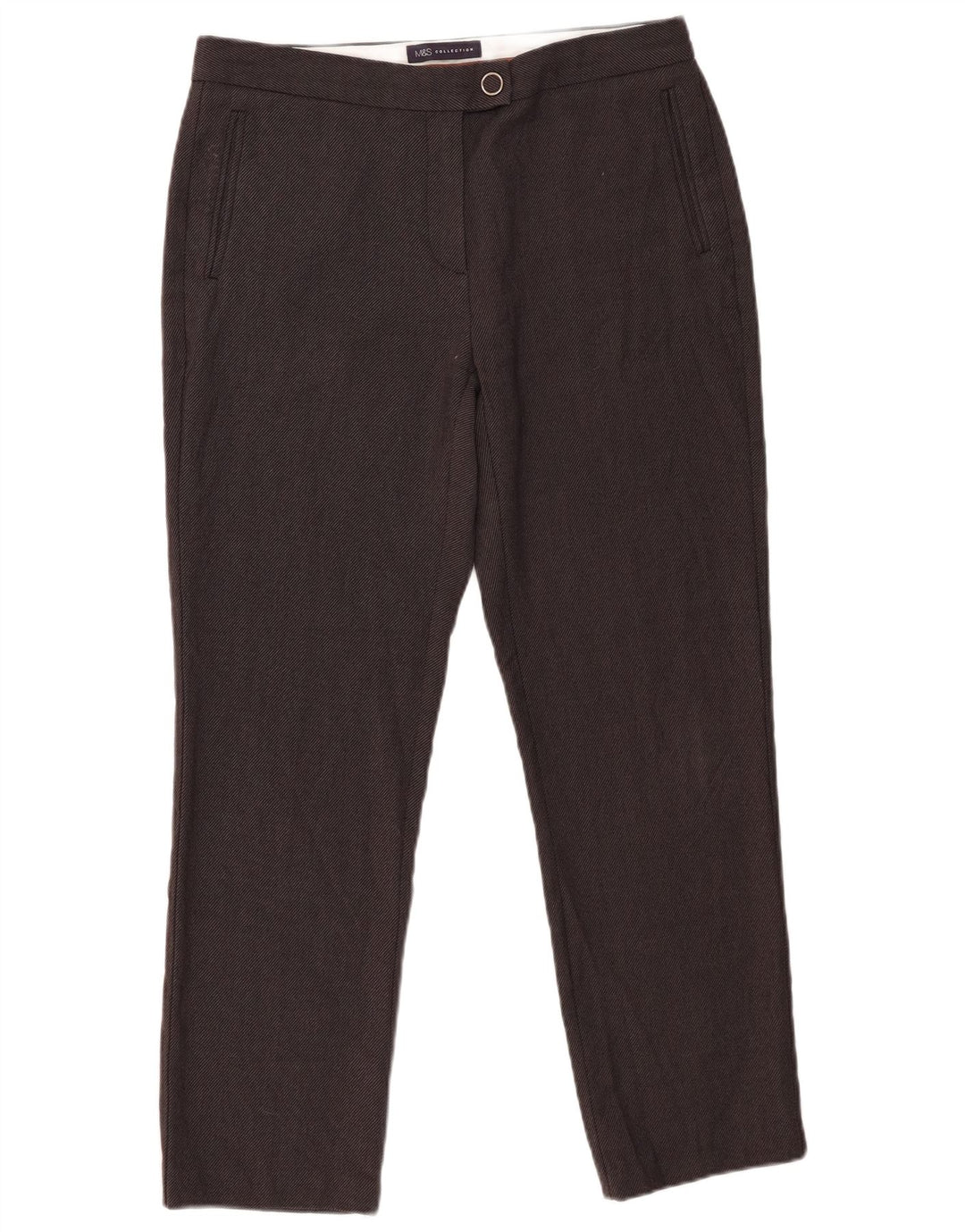 Pantaloni casual slim da donna Marks & Spencer UK 12 Medium W30 L27 Grigio