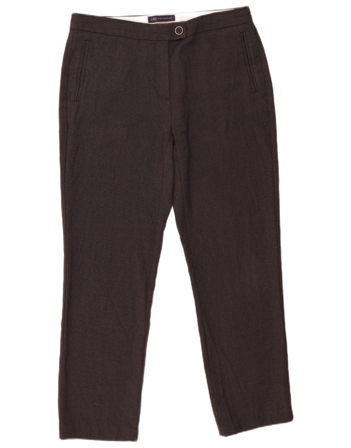 Pantaloni casual slim da donna Marks & Spencer UK 12 Medium W30 L27 Grigio