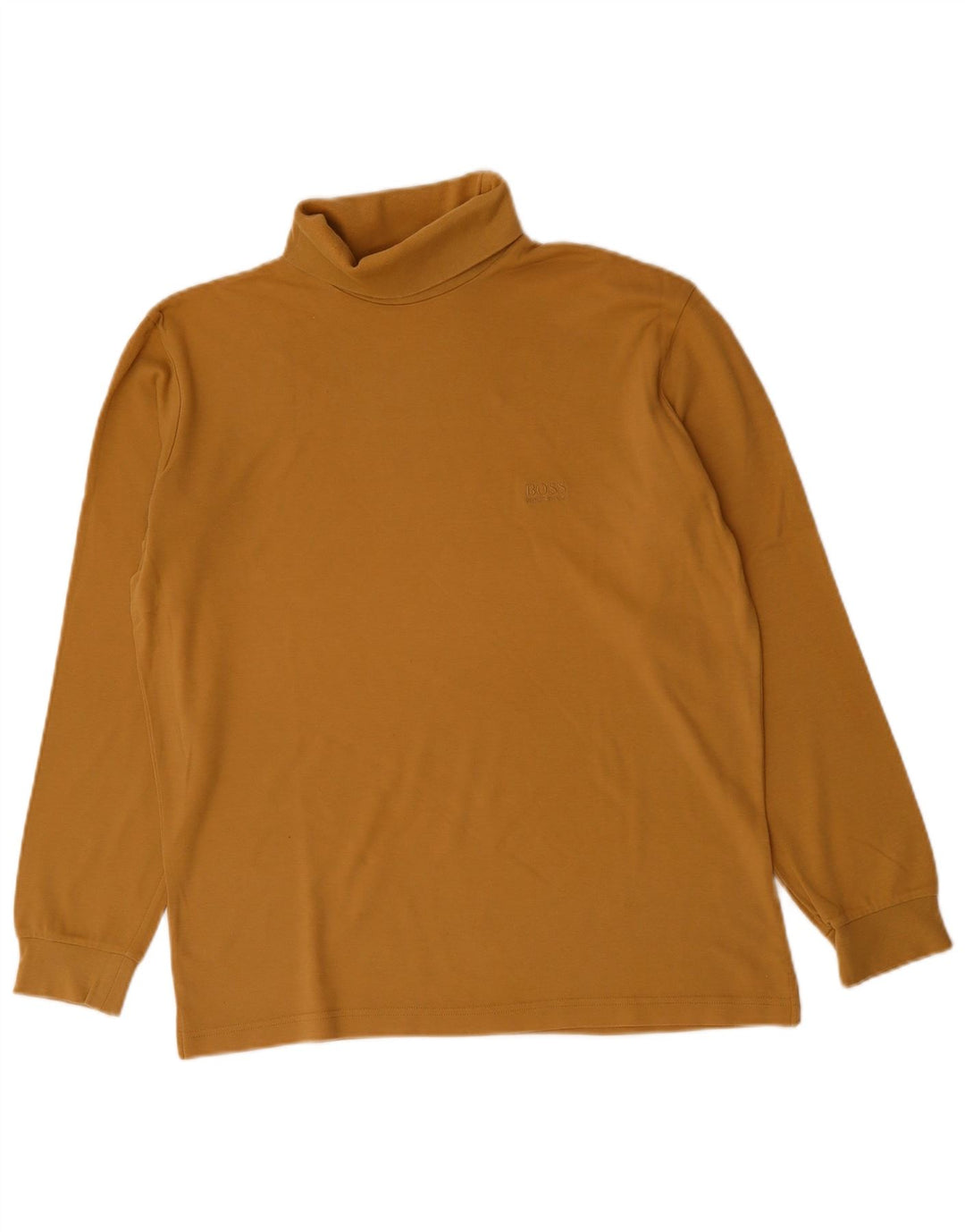 Hugo Boss Top da uomo con collo alto a maniche lunghe in cotone beige medio