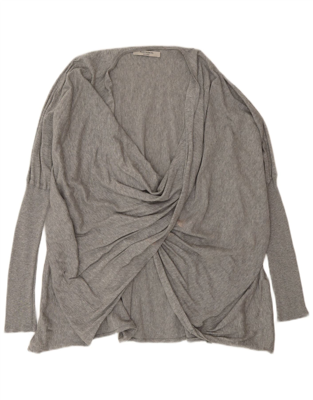 Maglione maglione oversize con scollo a V da donna All Saints UK 14 Grigio medio