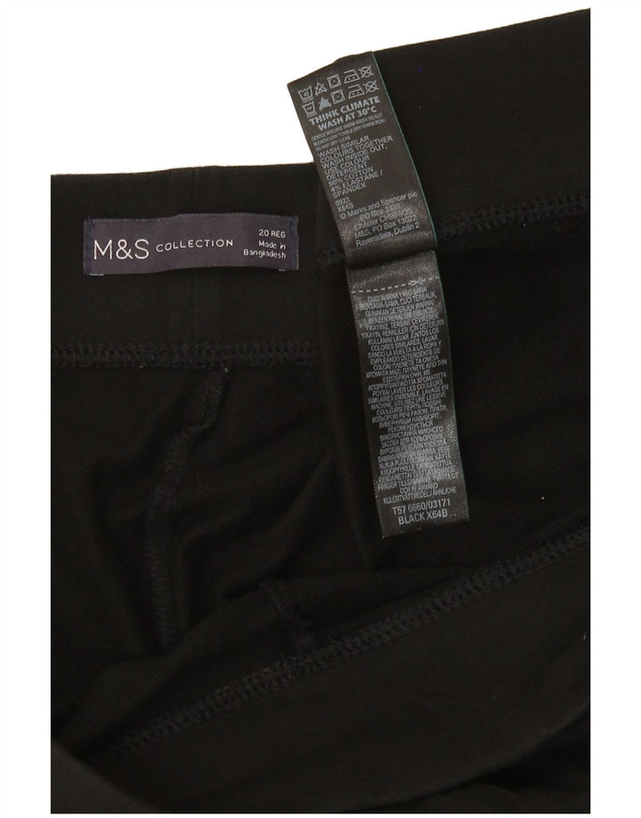 Leggings da donna Marks & Spencer UK 20 2XL Cotone nero