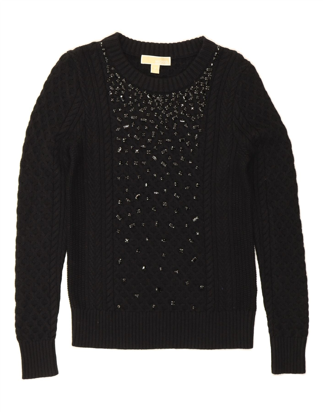 MICHAEL KORS Womens Boat Neck Jumper Sweater UK 10 Small Black Vintage Michael Kors and Second-Hand Michael Kors from Messina Hembry 
