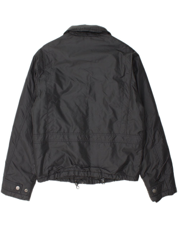 ARMANI JEANS Giubbotto bomber da uomo EU 46 Small Nero Poliammide