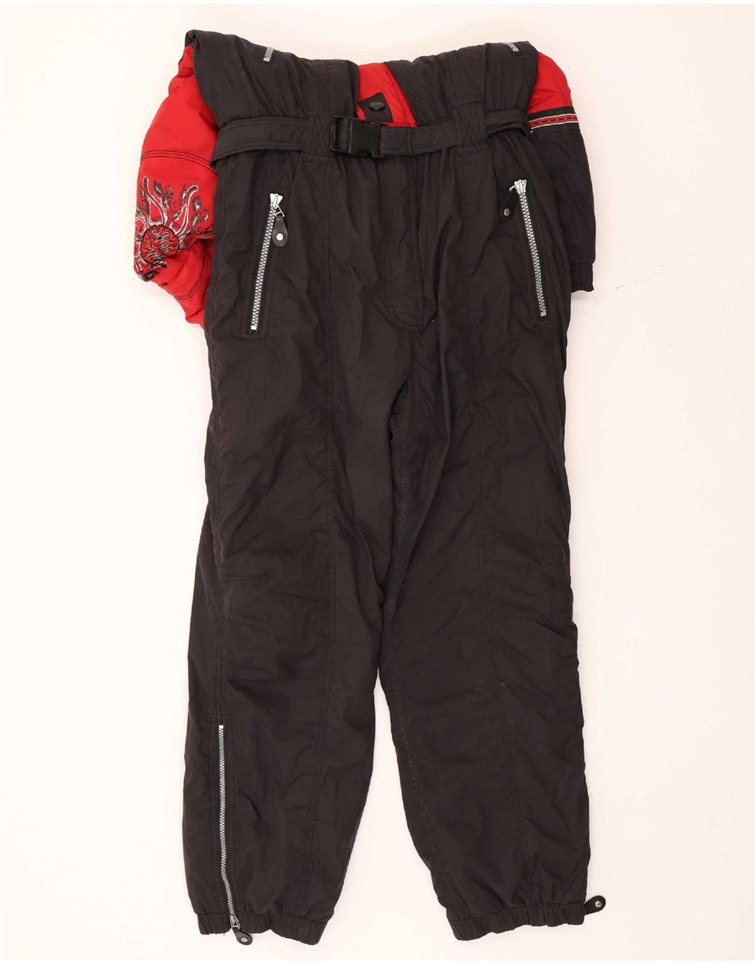 Tuta da sci da uomo con cappuccio grafico Killtec, grande, poliestere color block rosso