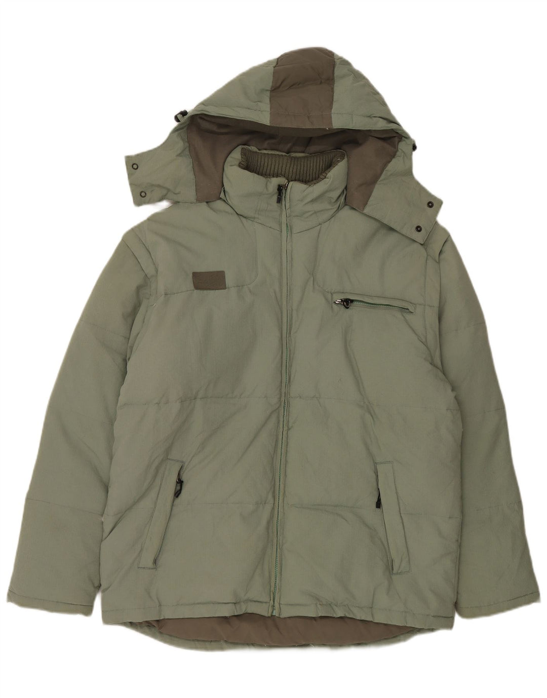 Giacca imbottita con cappuccio Fila da uomo UK 40 Large Verde Poliammide