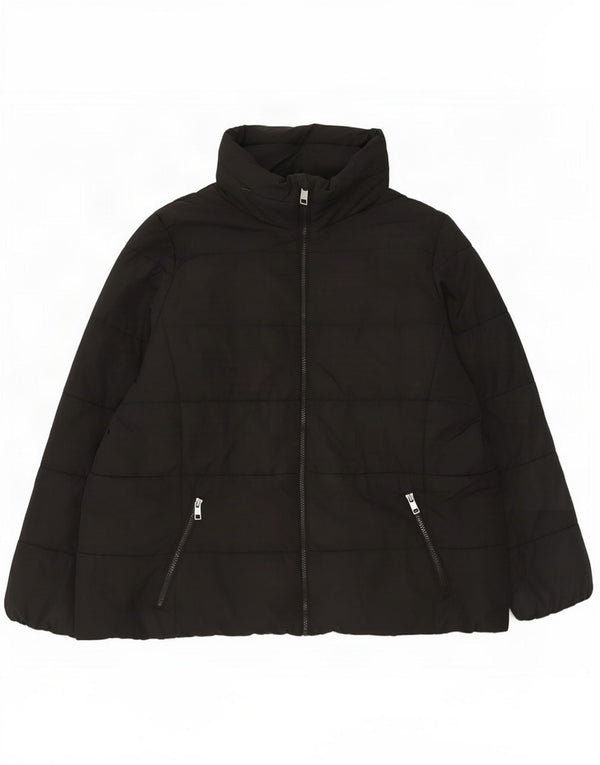 Giacca imbottita con cappuccio da donna Marks & Spencer UK 22 3XL poliestere nero