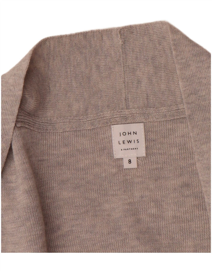 Maglione cardigan lungo oversize da donna John Lewis UK 8 piccolo grigio