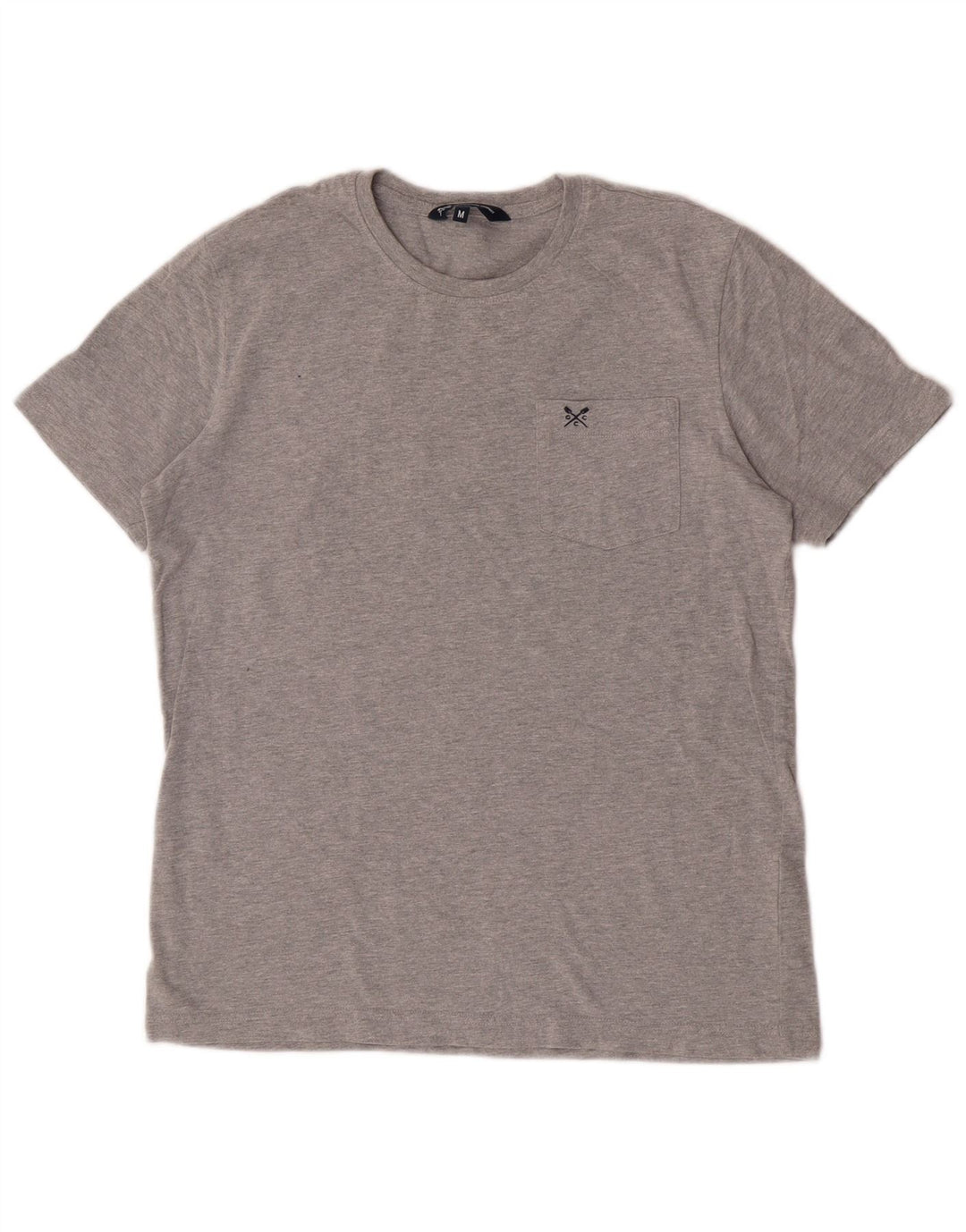 Crew Clothing T-shirt da uomo Top in cotone grigio medio
