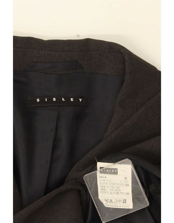 Giacca blazer da uomo a 4 bottoni Sisley IT 50 grande poliestere grigio