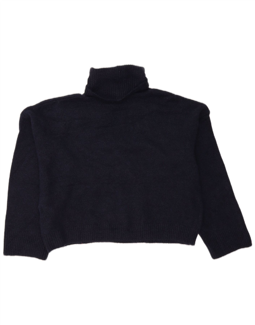 Maglione maglione oversize con collo alto da donna Zara UK 10 piccolo blu navy
