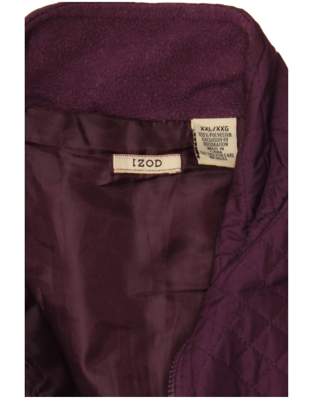 Gilet trapuntato da donna Izod UK 20 2XL Poliestere marrone
