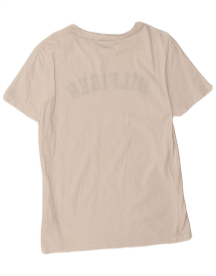 T-shirt grafica da uomo Tommy Hilfiger Top grande in cotone bianco