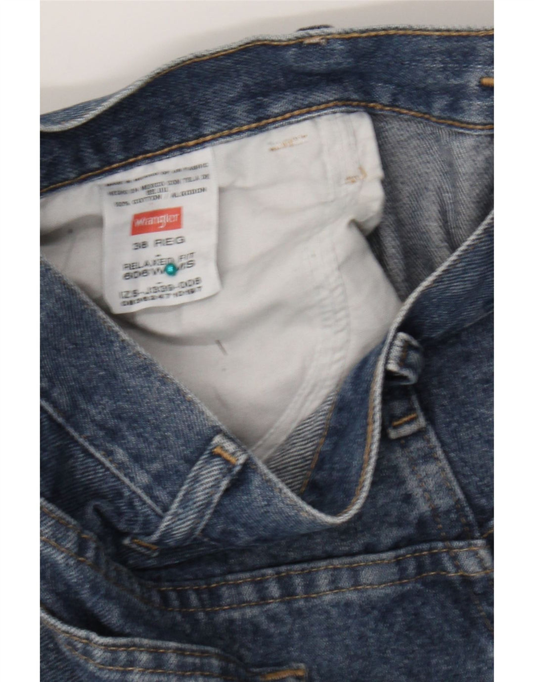Pantaloncini di jeans da uomo Wrangler W38 XL in cotone blu