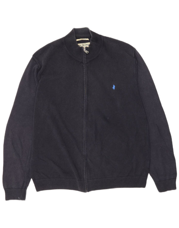 Maglione cardigan da uomo Marlboro Classics 2XL cotone blu navy