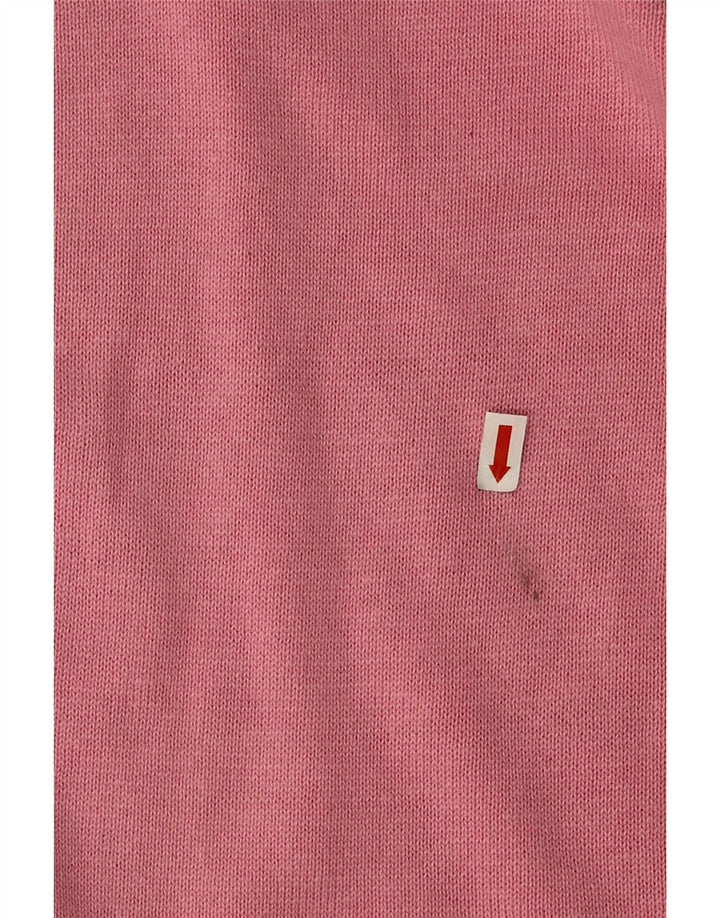 Maglione da uomo con scollo a V Marks & Spencer in cotone rosa medio