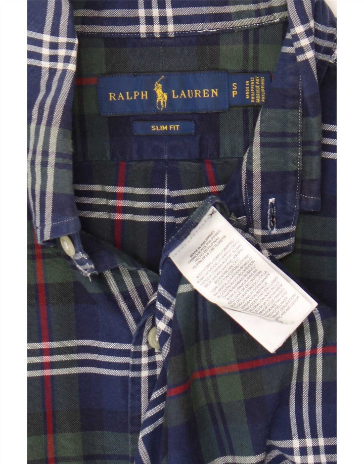 Camicia slim fit da uomo Ralph Lauren piccola in cotone scozzese multicolore