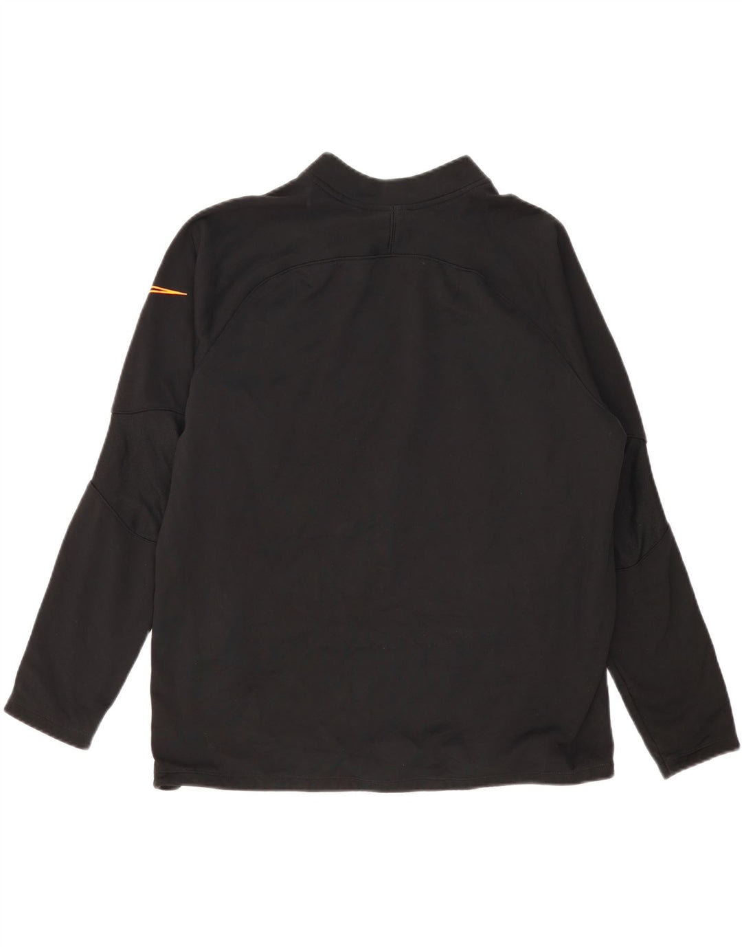 NIKE Felpa da uomo Dri Fit con zip e collo maglione XL poliestere nero