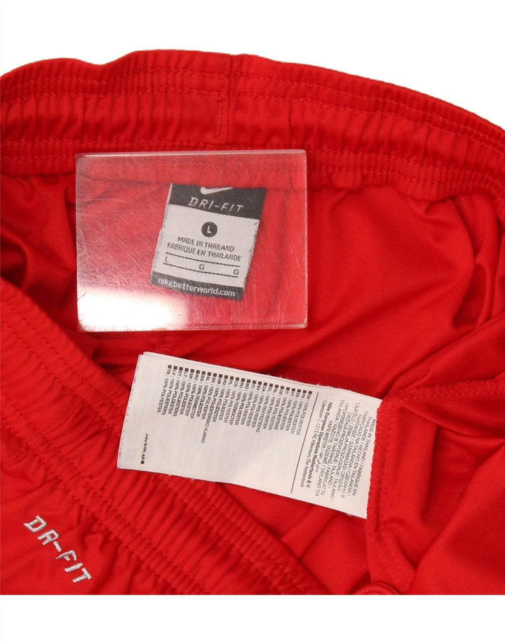 Pantaloncini sportivi Nike Dri Fit da uomo, grandi, in poliestere rosso